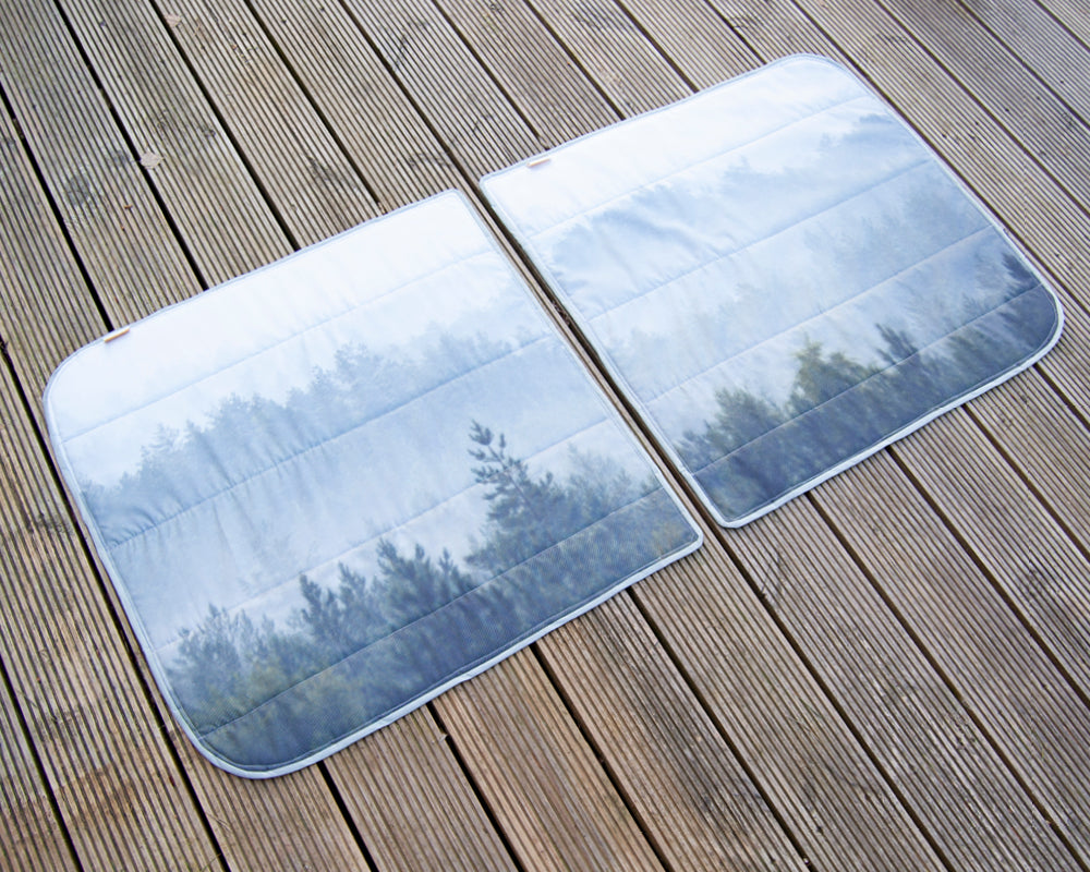 Ducato Relay Boxer Ram Promaster Side Door Window Blind Mat Cover Set - Misty Forest - WanderbugUK