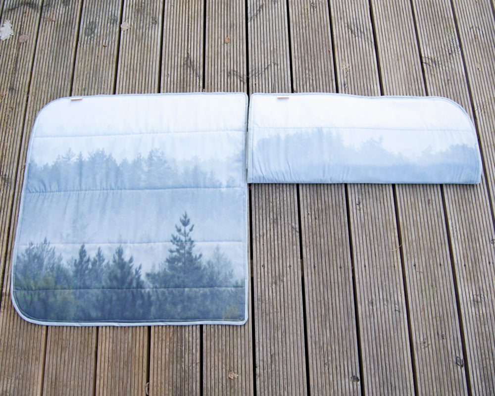 Ducato Relay Boxer Ram Promaster Side Door Window Blind Mat Cover Set - Misty Forest - WanderbugUK