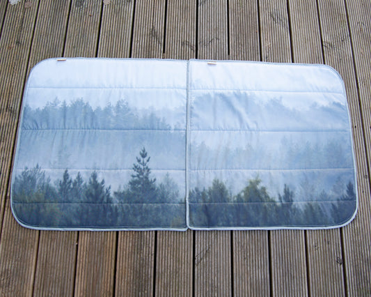 Ducato Relay Boxer Ram Promaster Side Door Window Blind Mat Cover Set - Misty Forest - WanderbugUK