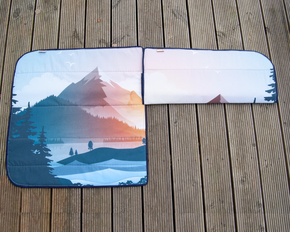 Transporter T4 Front Side Window Blind Cover Set - Mountain View - WanderbugUK