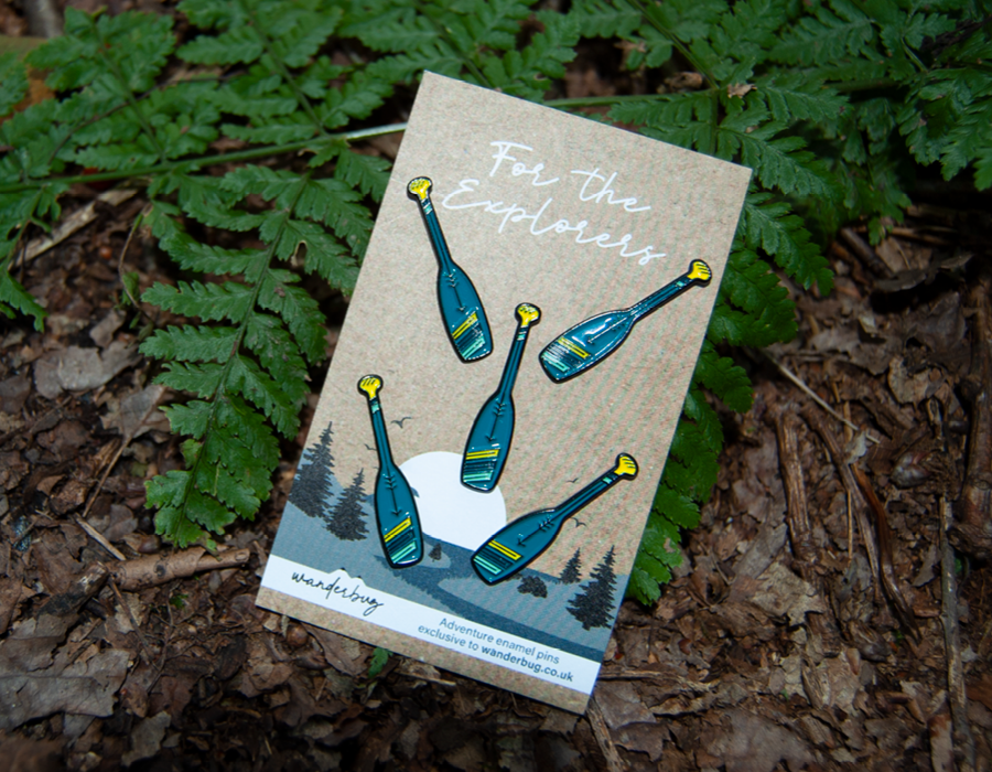 Canoe SUP Paddle Enamel pin - WanderbugUK