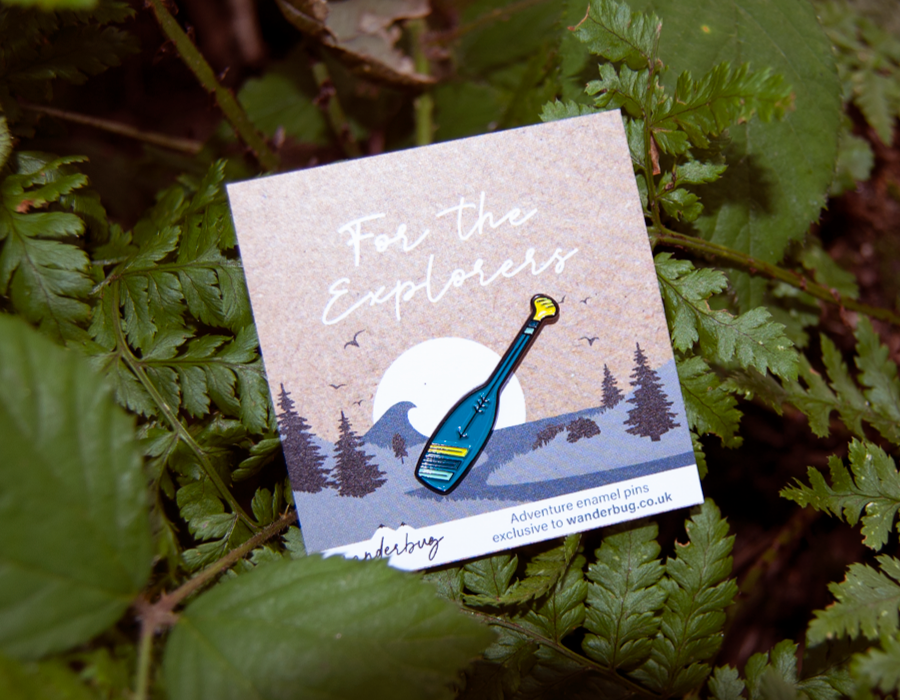 Canoe SUP Paddle Enamel pin - WanderbugUK