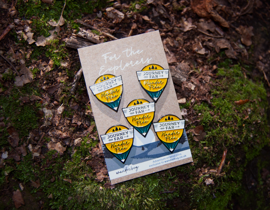 Journey Far Wander Free Enamel pin - WanderbugUK