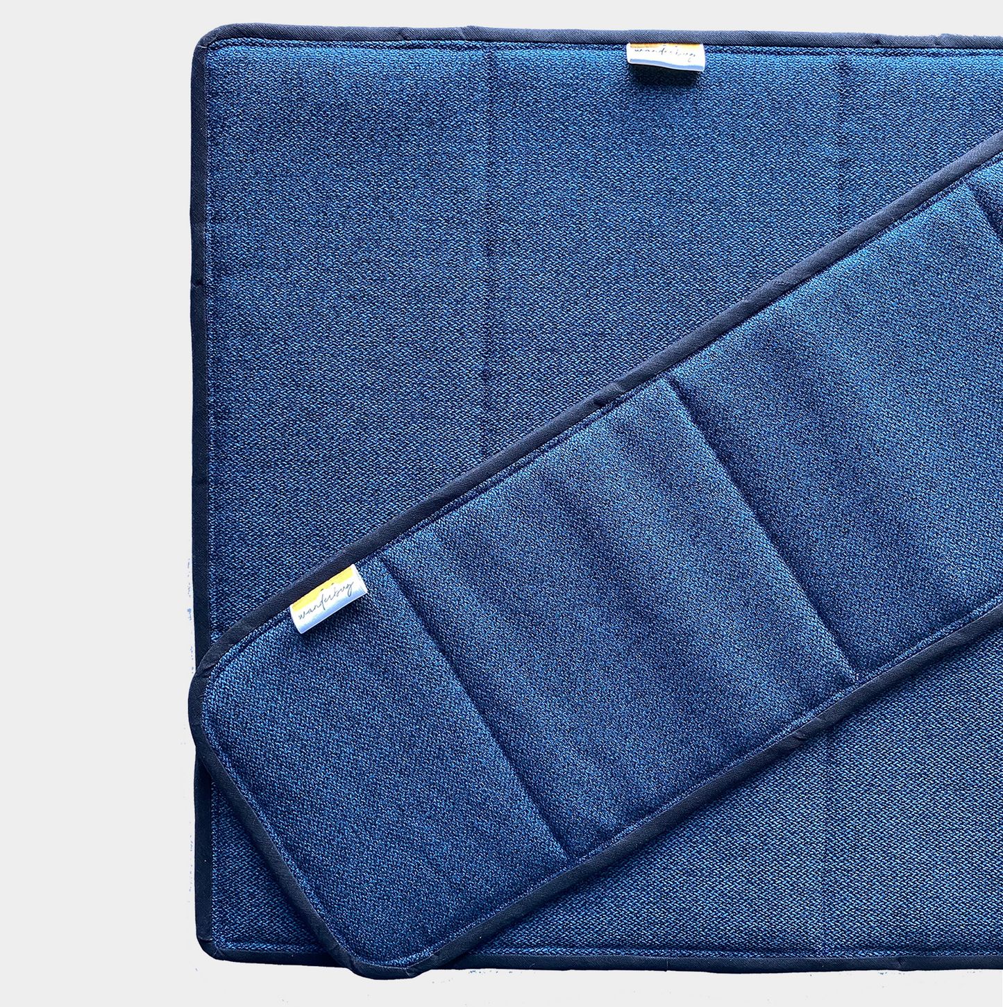 Campervan Maxx Air Fan Smaller 390mm Window Blind Cover - Navy Tweed - WanderbugUK