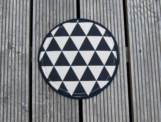 OUTLET : Campervan Marine Boat Port Hole 8" Window Blind Cover - Tribal Triangles - WanderbugUK