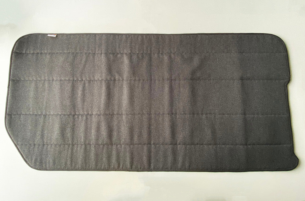 Large Vans - Side Door (UK Passenger side) Campervan Window Blind Cover Set - Tweed Anthracite - WanderbugUK