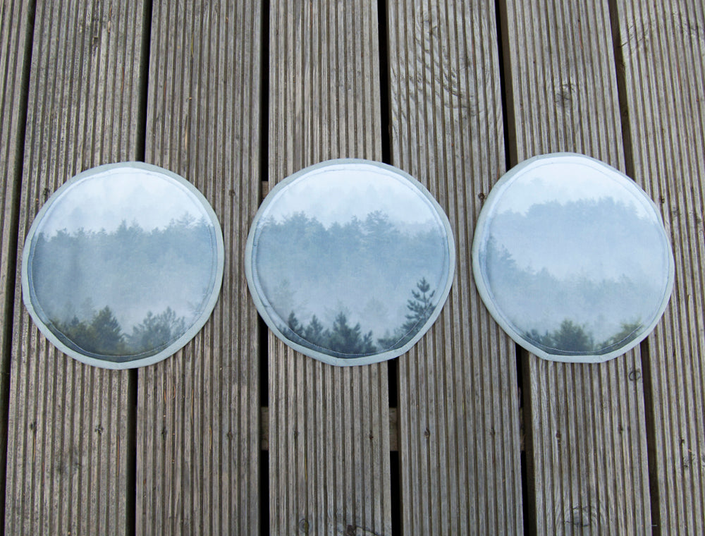 Campervan Marine Boat Port Hole Window Blind Cover - Misty Forest - WanderbugUK