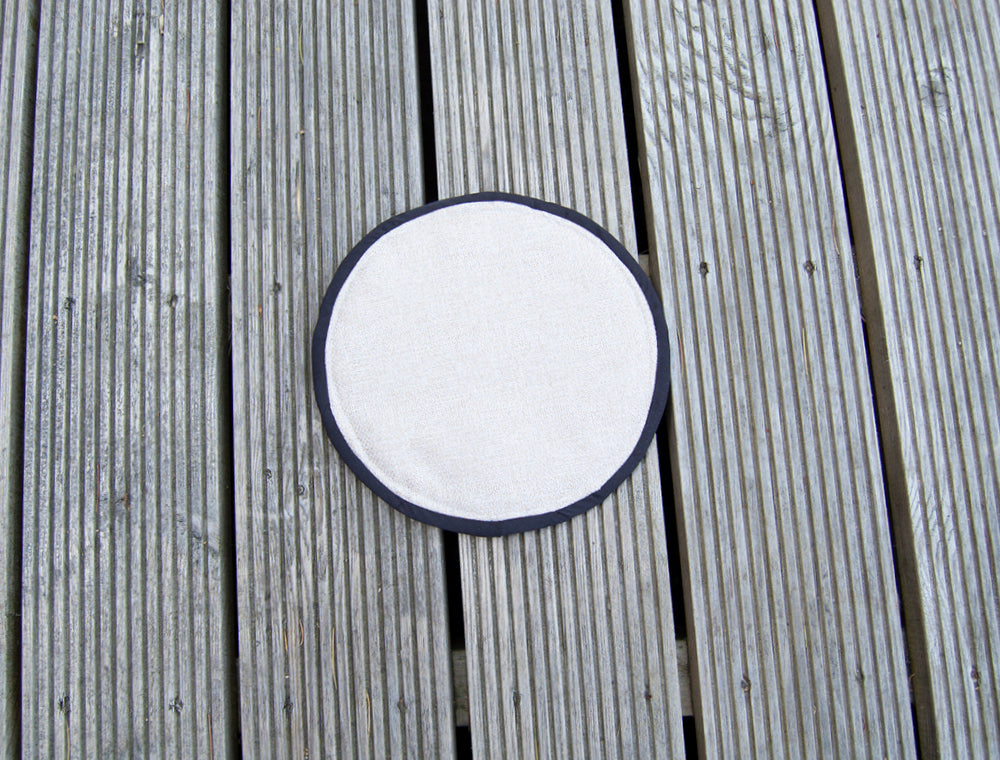 Campervan Marine Boat Port Hole Window Blind Cover - Tweed Cream - WanderbugUK