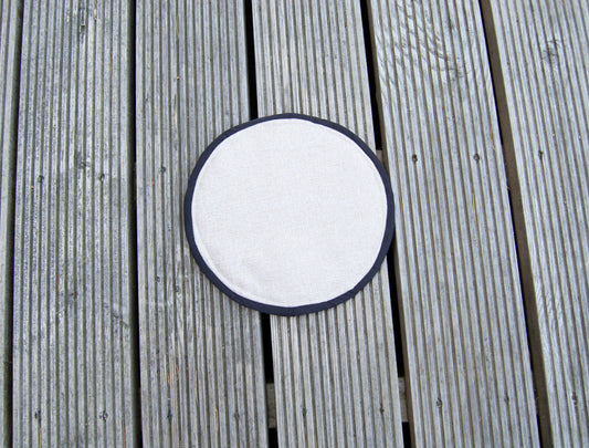 Campervan Marine Boat Port Hole Window Blind Cover - Tweed Cream - WanderbugUK