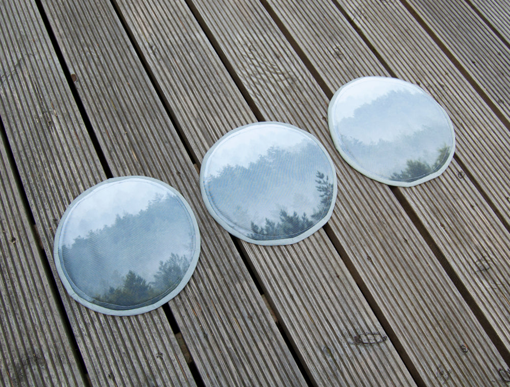 Campervan Marine Boat Port Hole Window Blind Cover - Misty Forest - WanderbugUK