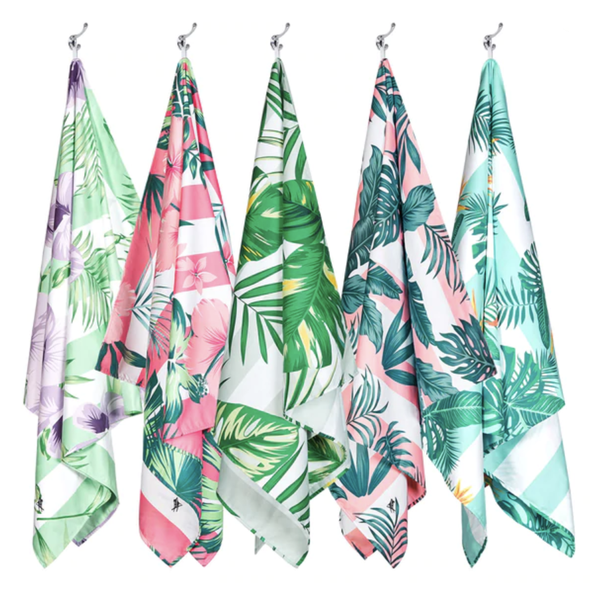 100% Recycled Dock & Bay Quick Dry Travel Towel - Botanical - Perfect Paradise - WanderbugUK