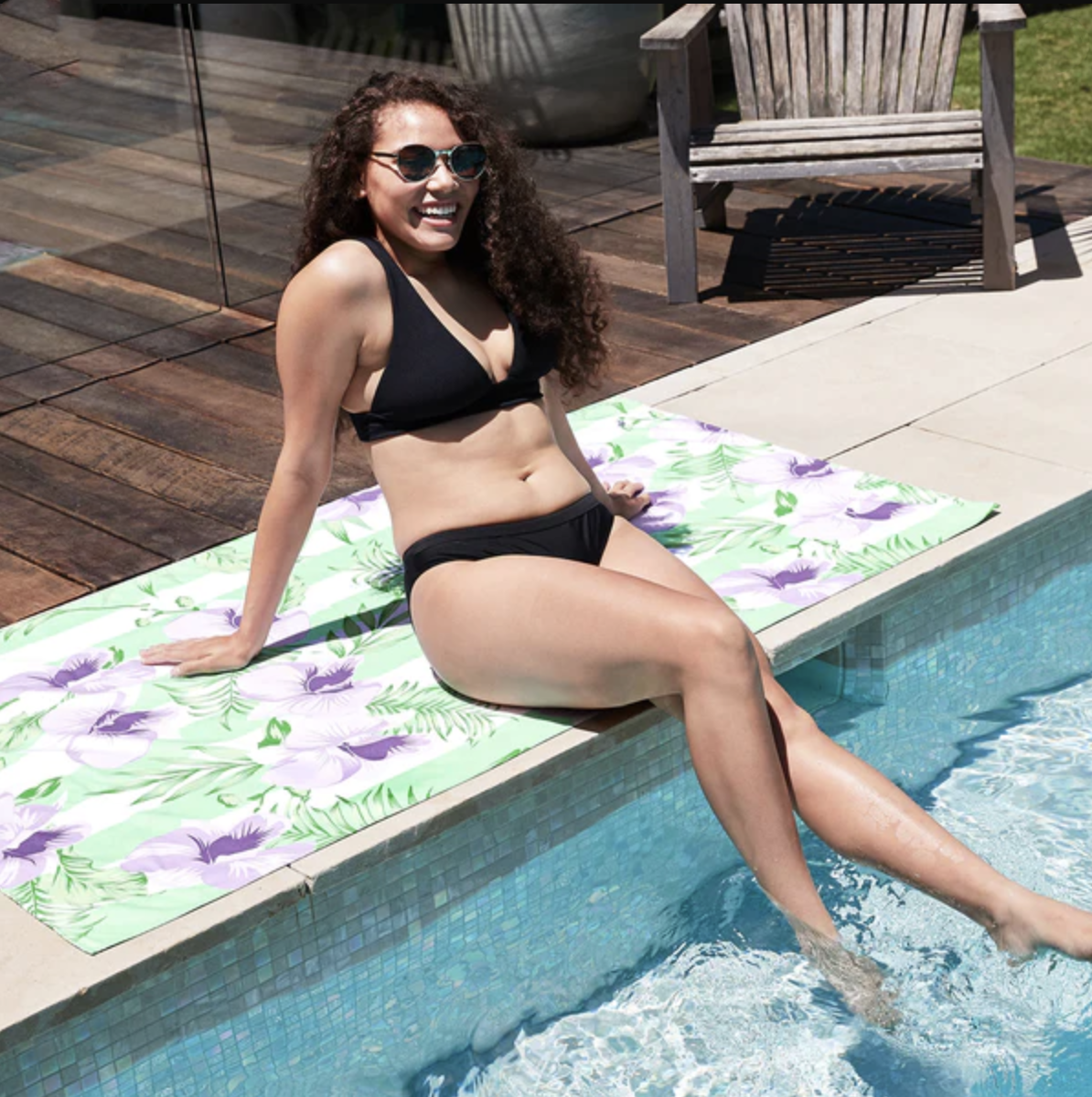 100% Recycled Dock & Bay Quick Dry Travel Towel - Botanical - Orchid Utopia - WanderbugUK