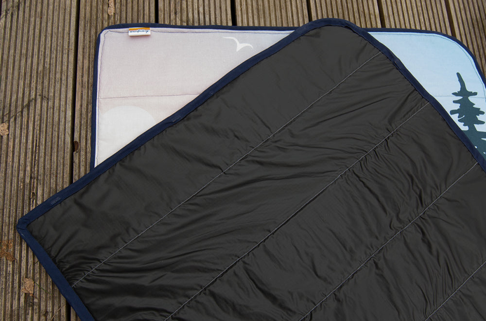 Larger Vans - Side Door (UK Passenger side) Campervan Window Blind Cover Set - Mountain View - WanderbugUK