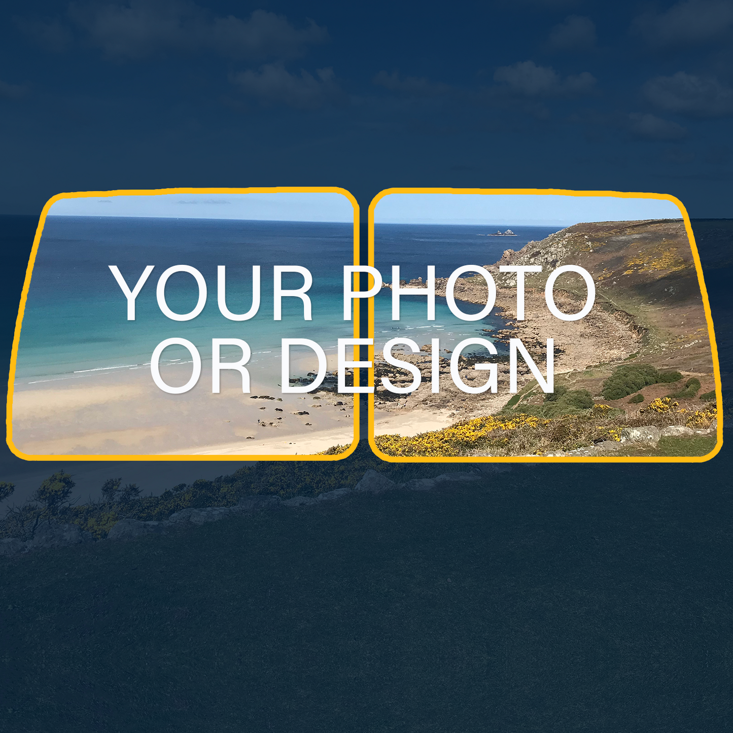 Transporter T4 Rear Barn door Window Blind Cover Set - Bespoke / Your Photo or Design - WanderbugUK