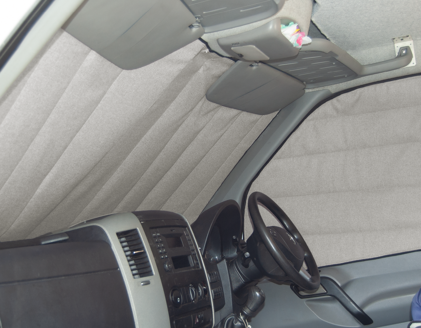 Campervan Windscreen Cover - Tweed Cream - WanderbugUK