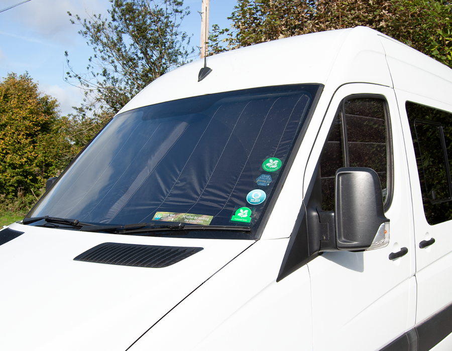 Cab Door Window Cover Pair - Tweed Grey - WanderbugUK