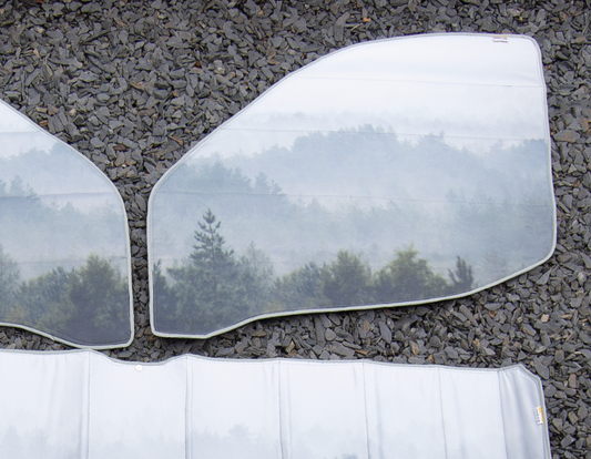 Cab Door Window Cover Pair - Misty Forest - WanderbugUK