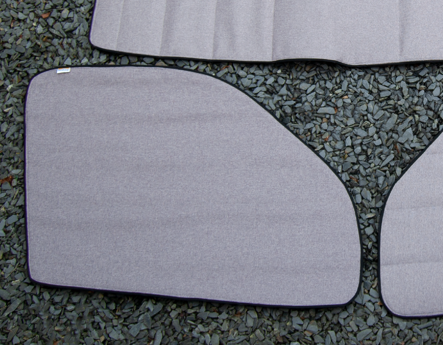 Cab Door Window Cover Pair - Tweed Grey - WanderbugUK