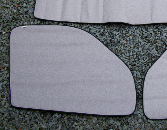 Cab Door Window Cover Pair - Tweed Grey - WanderbugUK
