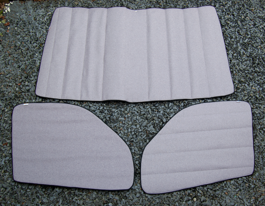 Cab Door Window Cover Pair - Tweed Grey - WanderbugUK