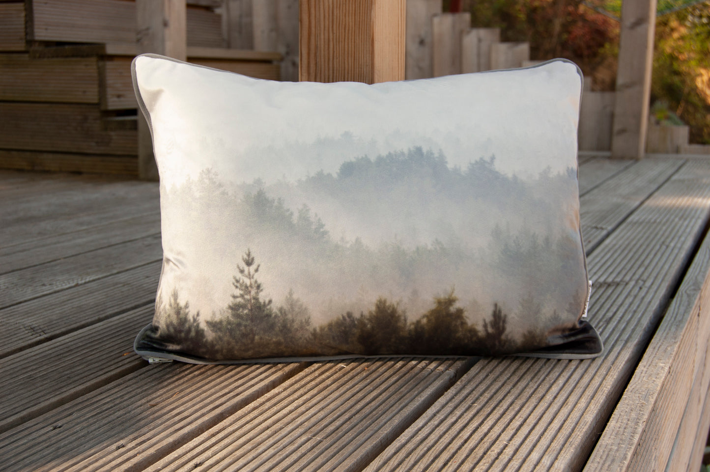 Velvet Cushion cover / Storage pods - Misty Forest - WanderbugUK