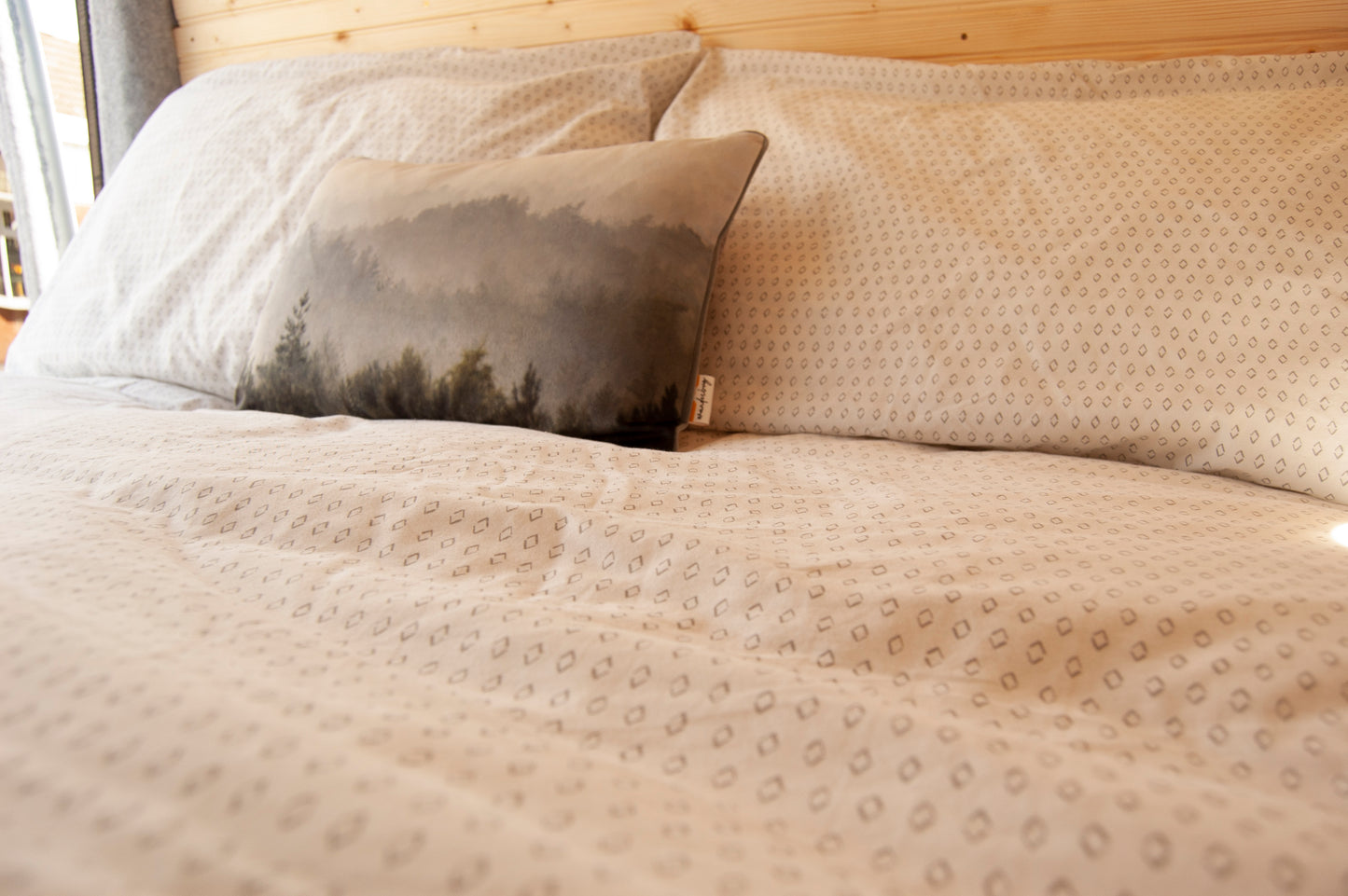 Velvet Cushion cover / Storage pods - Misty Forest - WanderbugUK