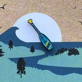 Paddle Anniversary Card for Travel SUP Canoe Couple with keepsake Enamel Pin Badge - WanderbugUK