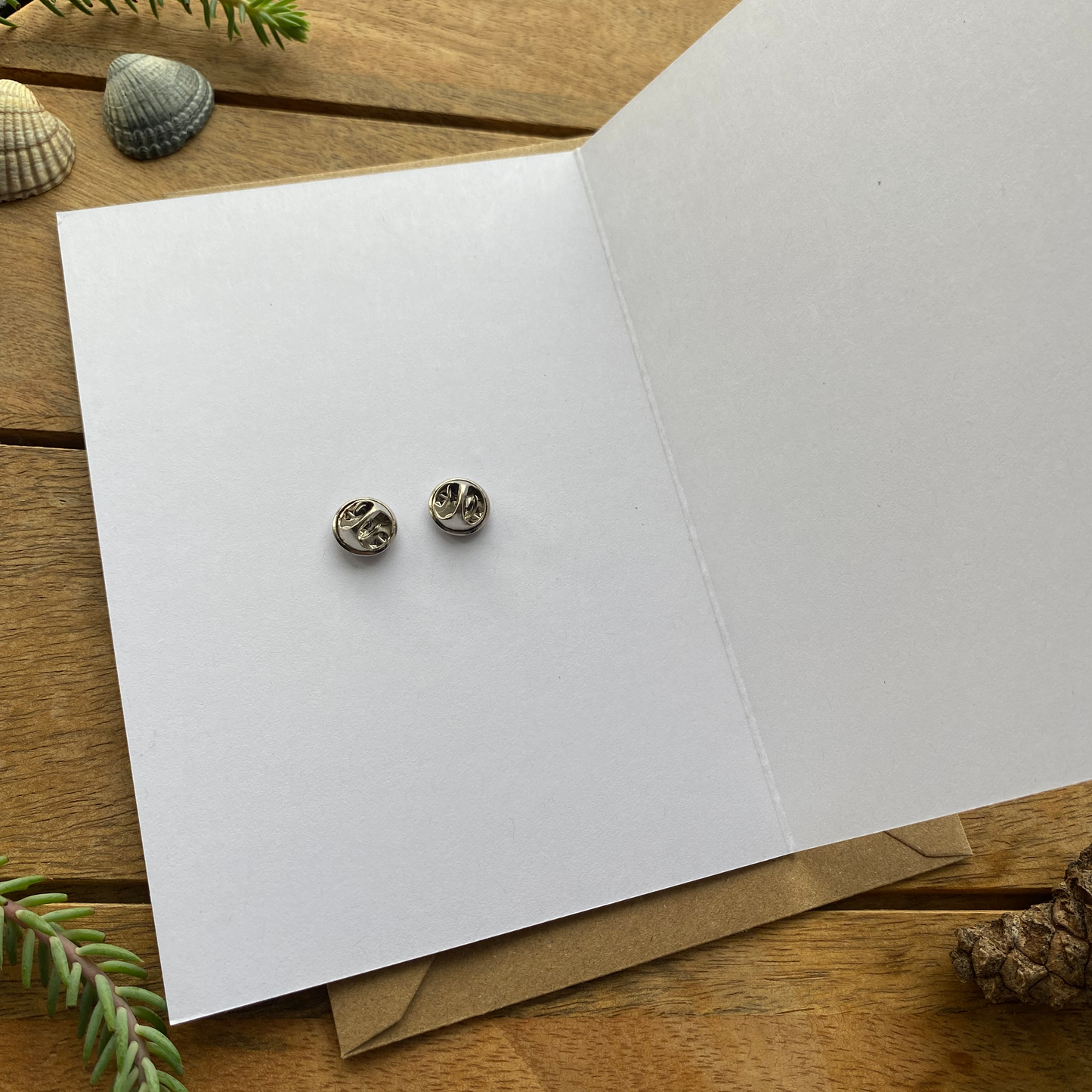 Hiker | Walker | Explorer Generic Kissing Gate Greetings Card with keepsake enamel pin