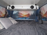 Smaller Vans - UK Passenger Rear side Campervan Window Blind Cover Set - Mountain View - WanderbugUK