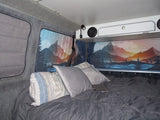 Smaller Vans - UK Drivers Front side Campervan Window Blind Cover Set - Mountain View - WanderbugUK