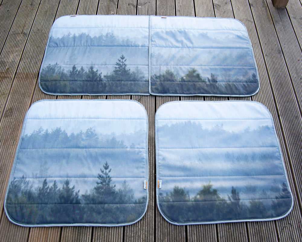 Ducato Relay Boxer Ram Promaster Rear Barn Door Window Blind Cover Set - Bespoke / Your Photo or Design - WanderbugUK