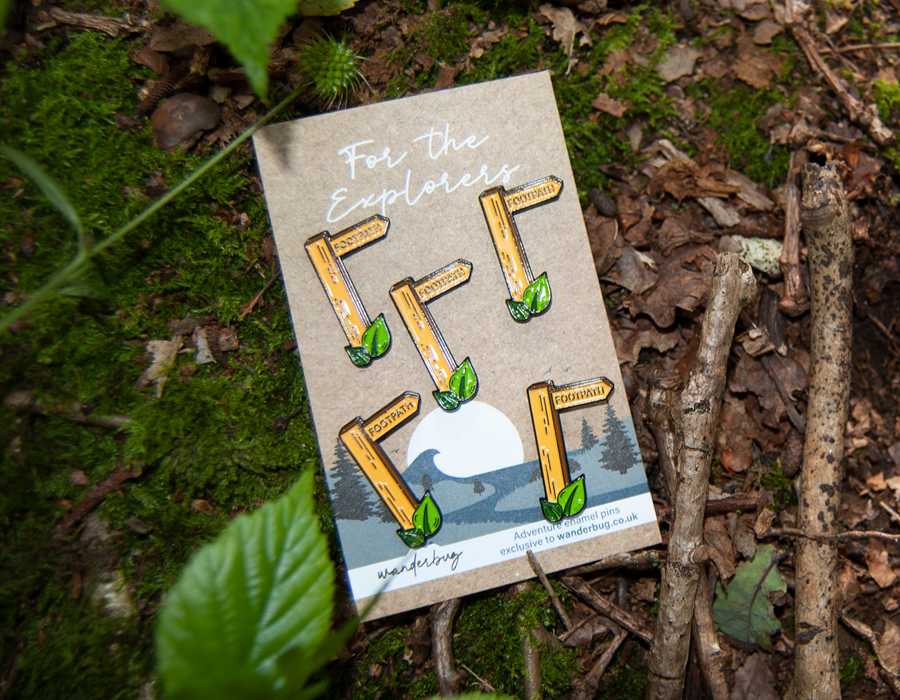 Footpath Hiker Enamel pin - WanderbugUK