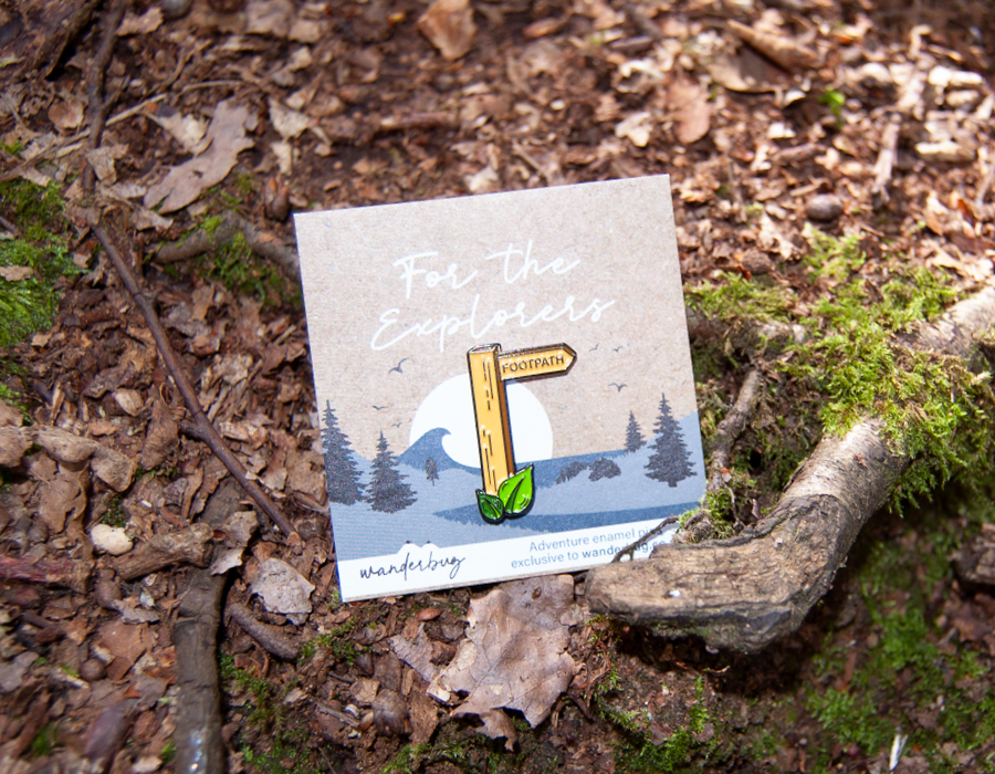 Footpath Hiker Enamel pin - WanderbugUK