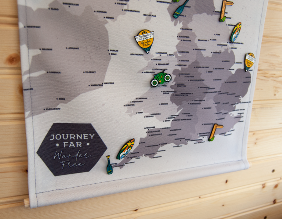 Surfboard Enamel pin - WanderbugUK