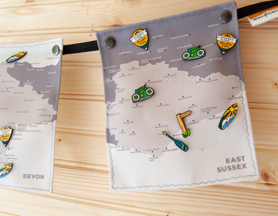 Surfboard Enamel pin - WanderbugUK