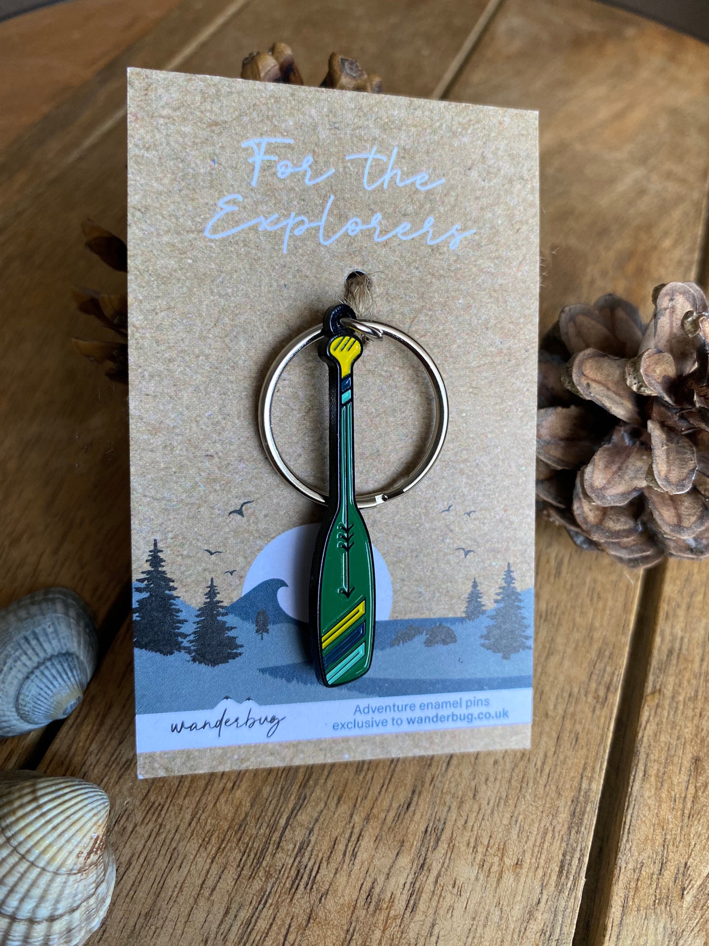 Paddle Canoe SUP Enamel Keyring - WanderbugUK