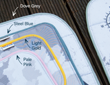 Larger Vans - Rear Barn Door Campervan Window Blind Cover Set - Map (Journey Far) - WanderbugUK