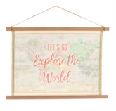 Sass & Belle World Explorer Wall Hanging Canvas Print - WanderbugUK