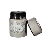 Sass & Belle On the road Stainless Steel Food Flask Container Grey - WanderbugUK