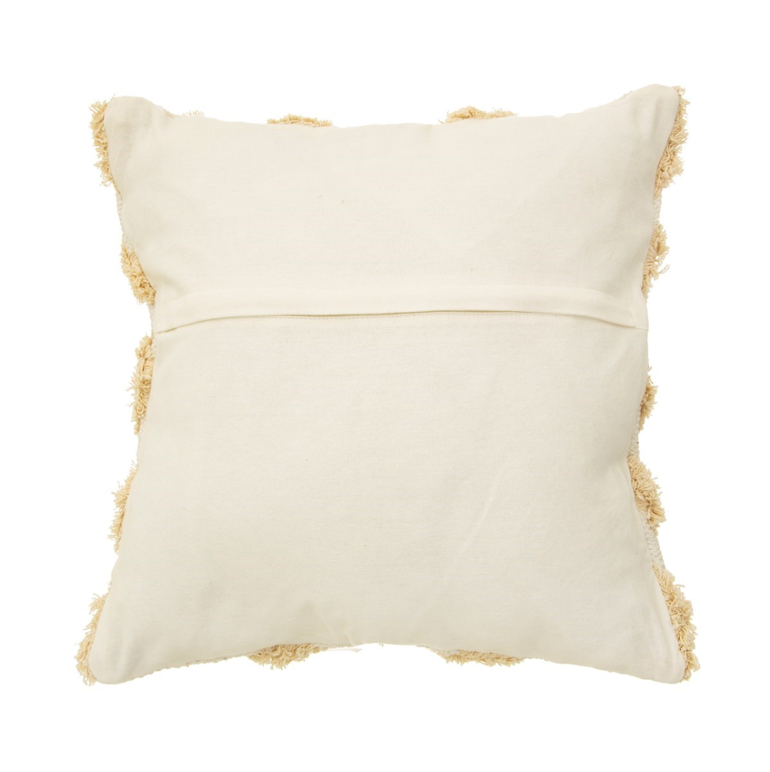 Sass & Belle Scandi Blanca Diamonds Tufted Cushion - White/Ivory/Cream - WanderbugUK