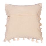 Sass & Belle Scandi Tassel Tufted Cushion - White/Cream - WanderbugUK