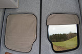 Large Vans - Rear Barn Door Campervan Window Blind Cover Set - Tweed Cream - WanderbugUK