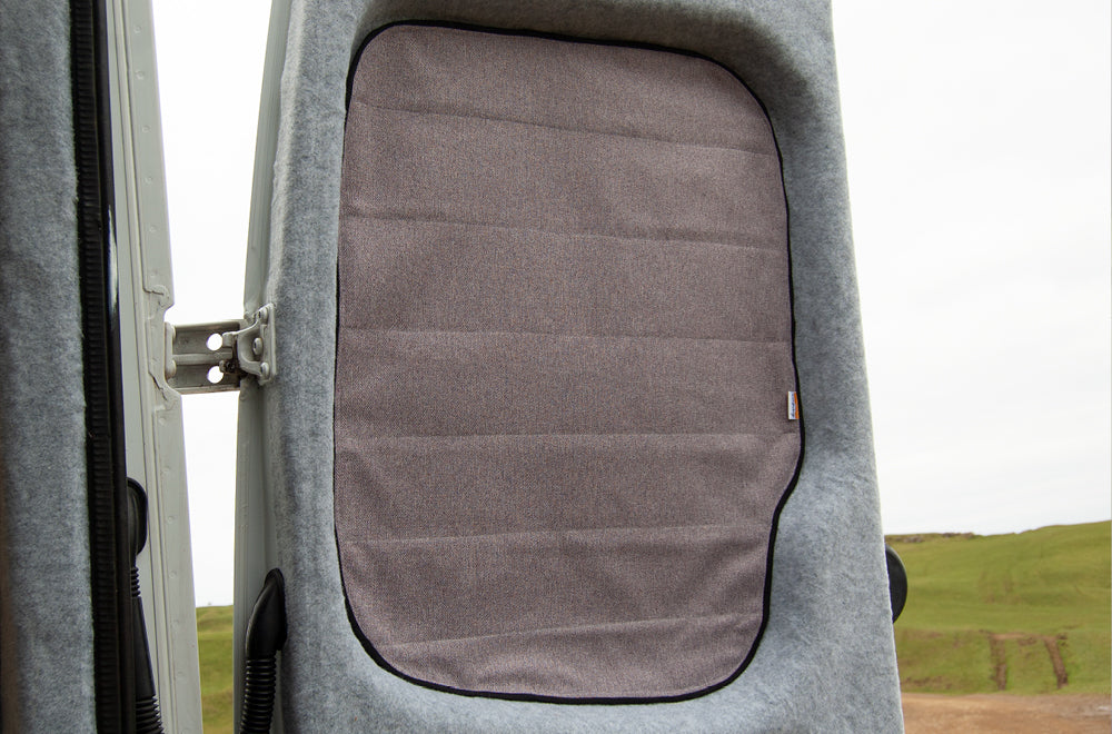 Sprinter & Crafter 2006-2017 Rear Barn Door Window Blind Cover Set - Linen Grey