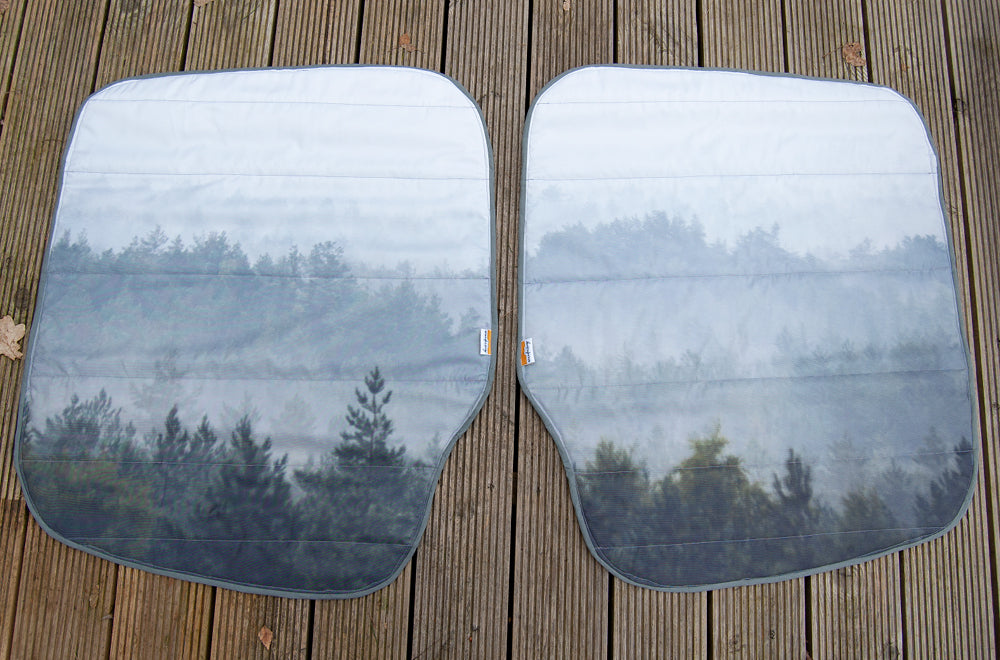 Sprinter & Crafter 2006-2017 Rear Barn Door Window Blind Cover Set - Misty Forest