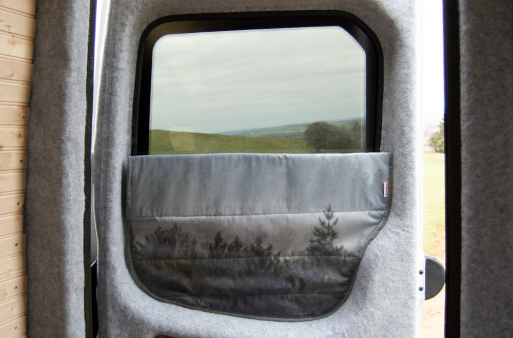Sprinter & Crafter 2006-2017 Rear Barn Door Window Blind Cover Set - Misty Forest