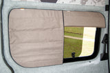 Large Vans - Side Door (UK Drivers side) Campervan Window Blind Cover Set - Tweed Cream - WanderbugUK