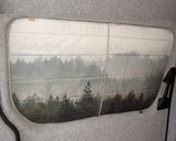 Larger Vans - Side Door (UK Passenger side) Campervan Window Blind Cover Set - Misty Forest - WanderbugUK