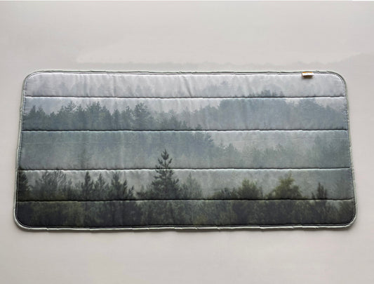 Smaller Vans - UK Passenger Front side Campervan Window Blind Cover Set - Misty Forest - WanderbugUK