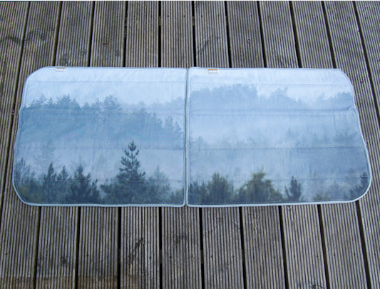 VW Transporter T5 / T6 Side Door Window Blind Mat Cover Set - Misty Forest - WanderbugUK