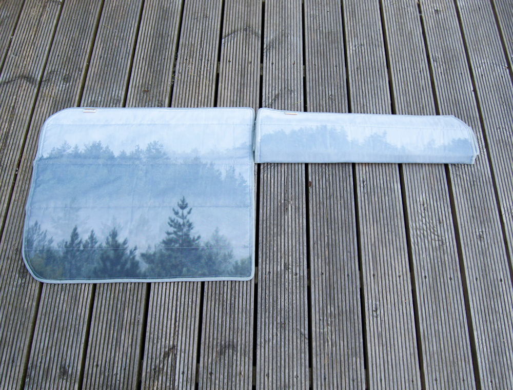 VW Transporter T5 / T6 Side Door Window Blind Mat Cover Set - Misty Forest - WanderbugUK